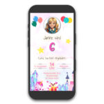 personalisierte Video-Geburtstagseinladung für Mädchen